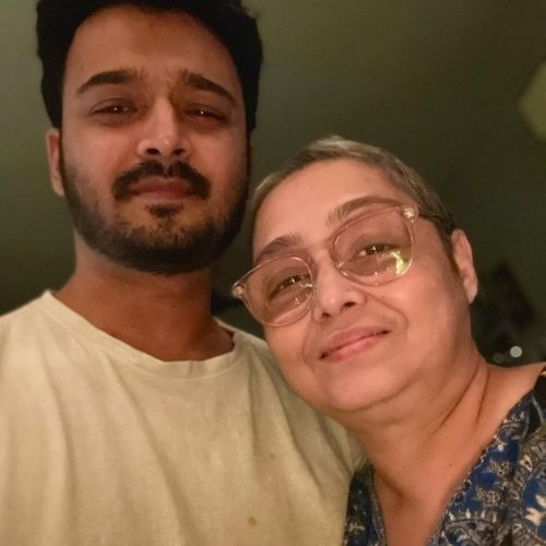 Rajdeep Gupta with his mother
