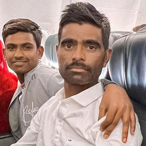 Rupesh Dewasi with his father