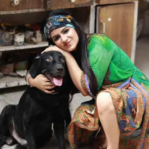 Shivika with her pet