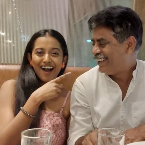 Shruti with her father