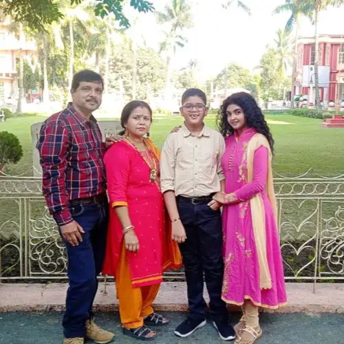 Sudipta with her family