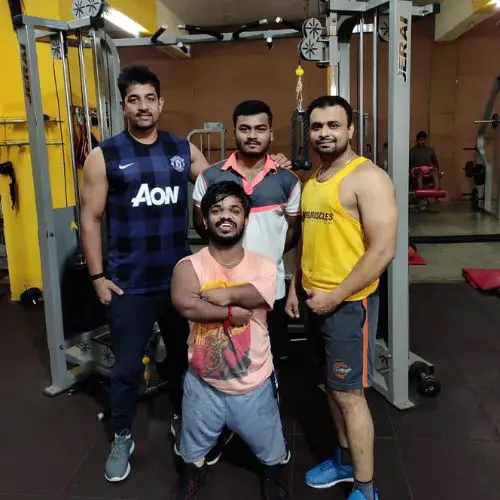 Vikas with his gym buddies