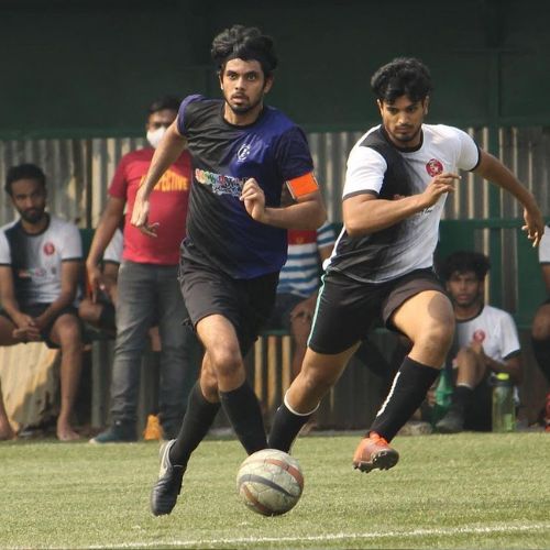 Aditya playing football