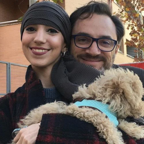 Elena with her father