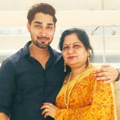 Pratik Parihar with his Mother