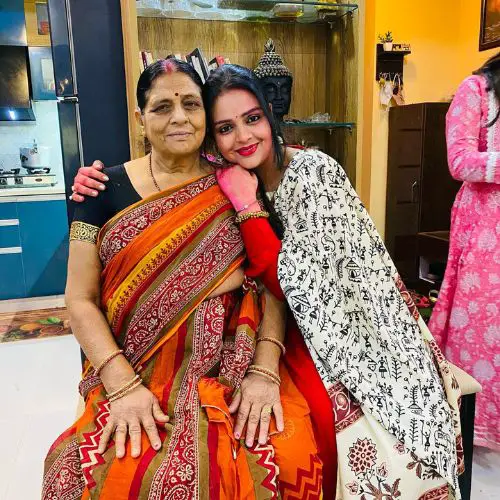 Anjali with her mother