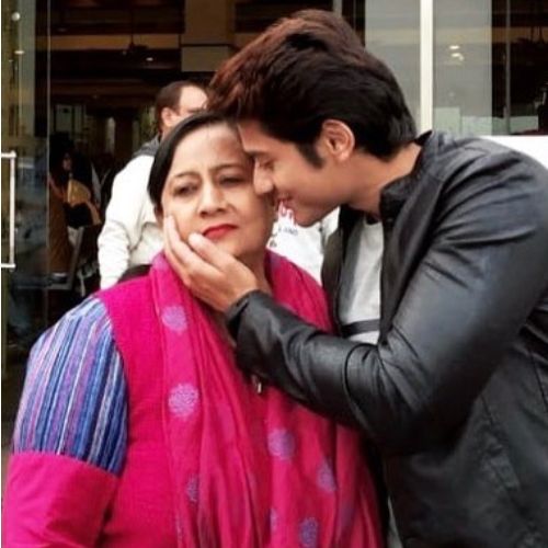 Emir Shah with his mother