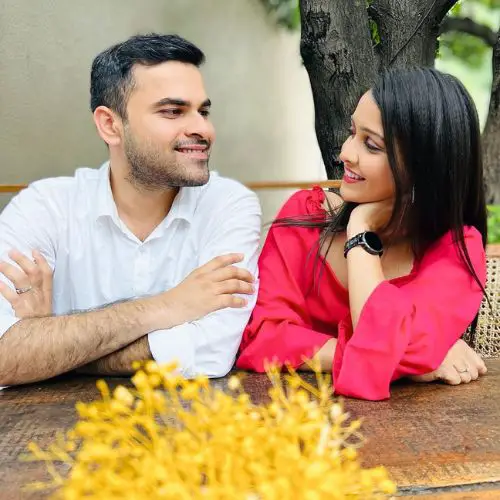 Jiya Sharma with her husband