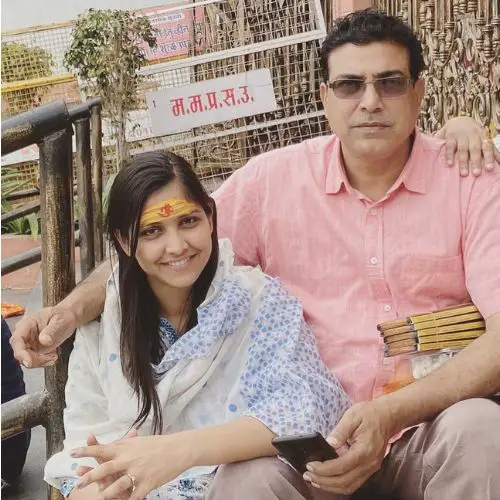 Jiya with her father
