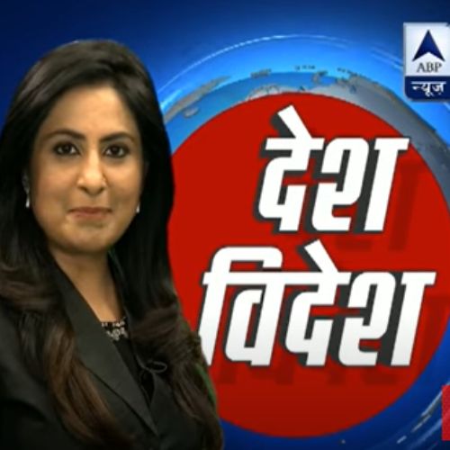 Sumaira Khan at popular show Desh Videsh on ABP news
