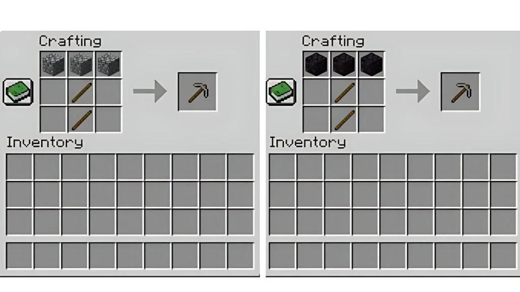 Add Items to Make a Stone Pickaxe