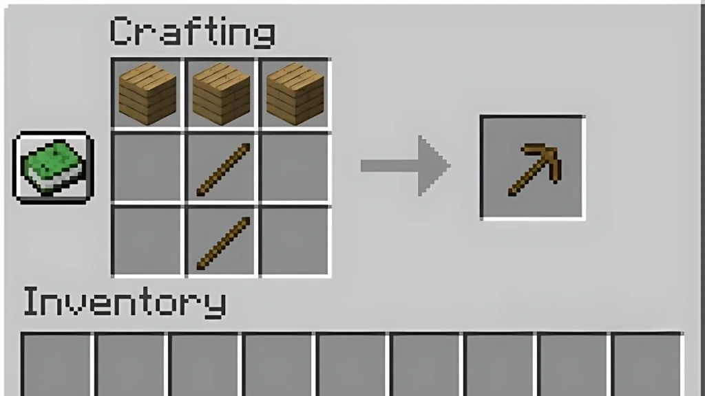 Add Items to Make a Wooden Pickaxe