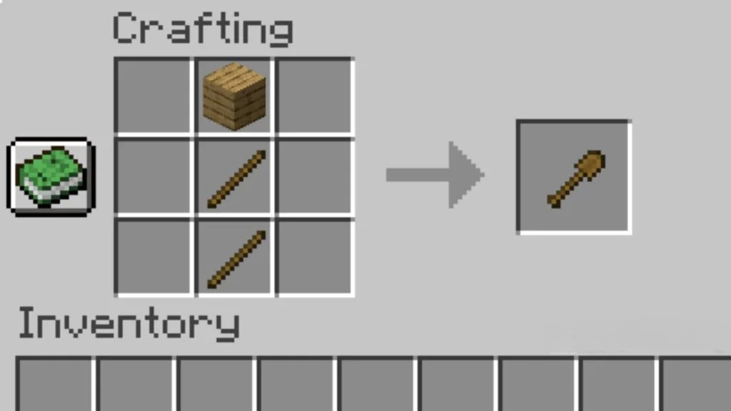 Add Items to Make a Wooden Shovel