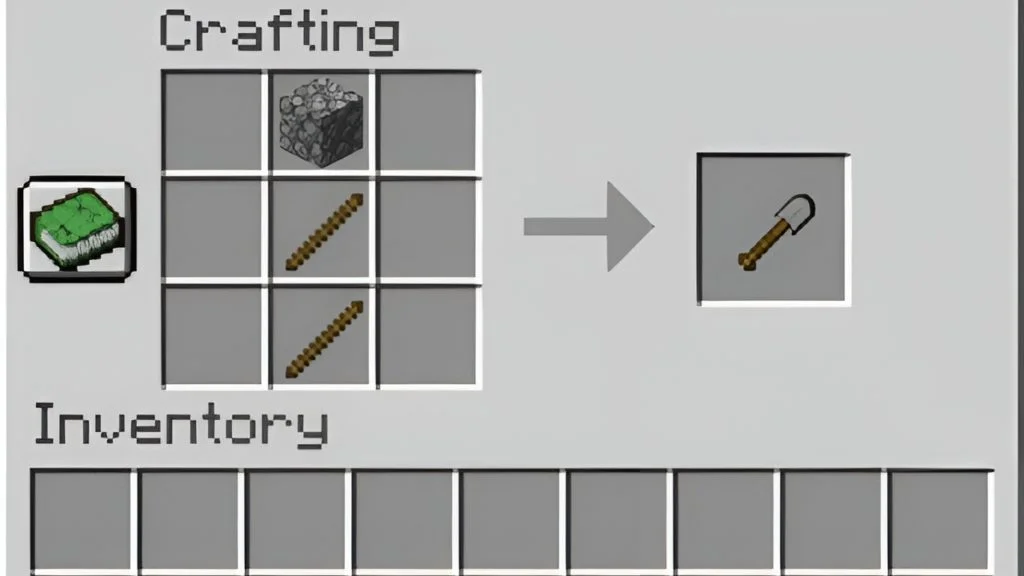 Add Items to make a Stone Shovel
