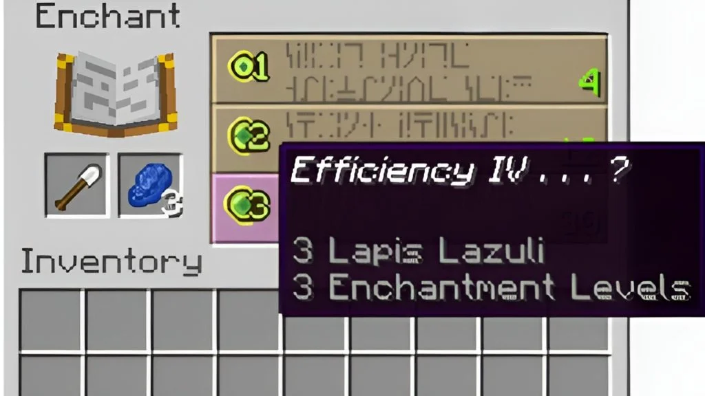 Enchant the Iron Shovel