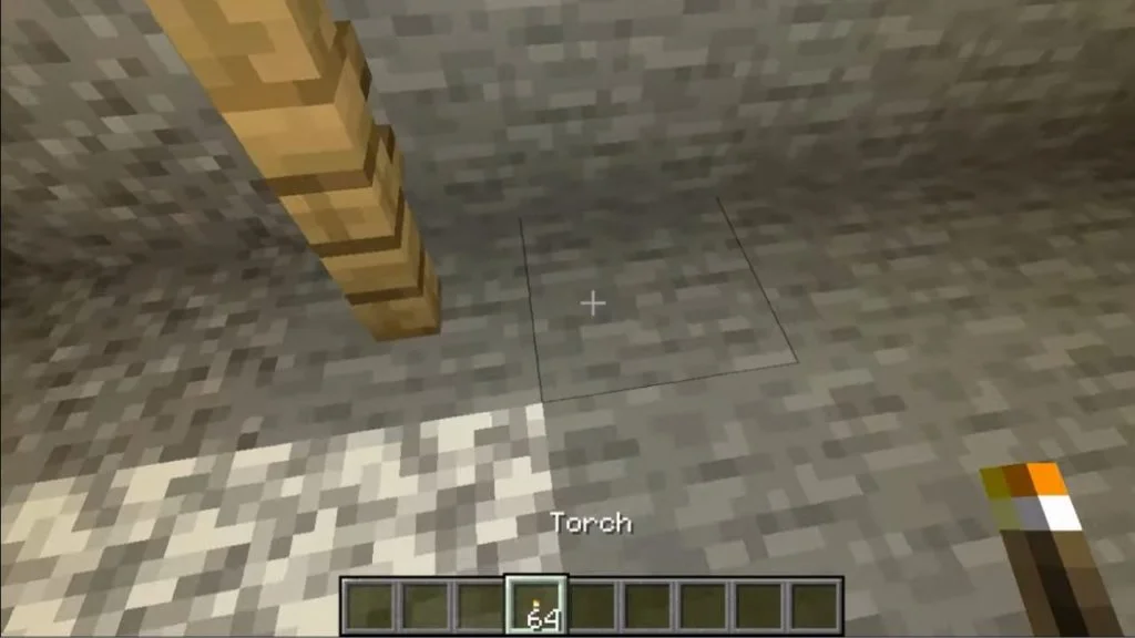 Hold a Pickaxe to mine Gravel