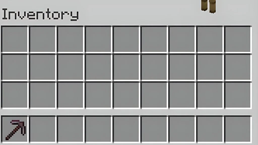 Move the Netherite Pickaxe to Inventory