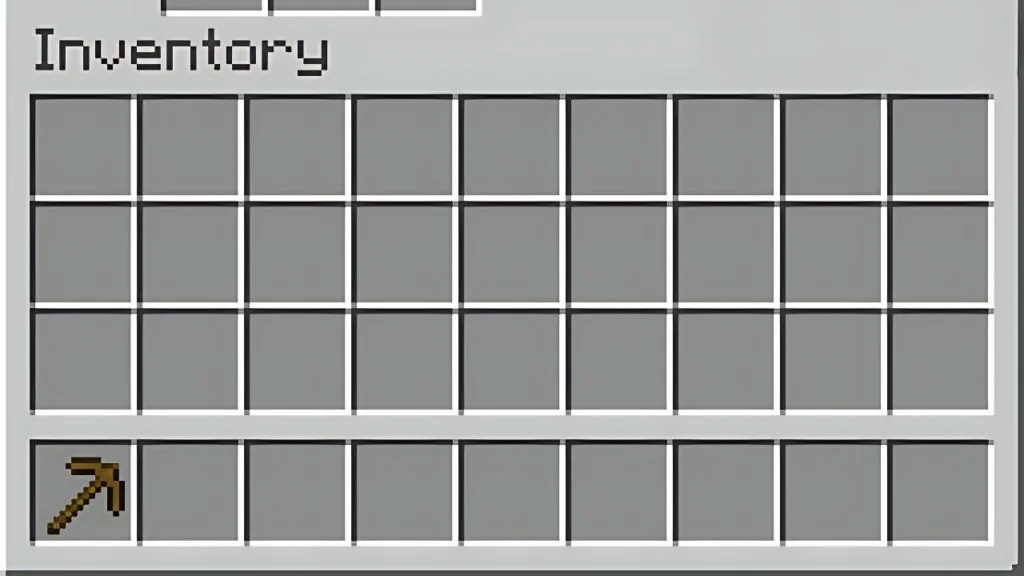 Move the Wooden Pickaxe to Inventory