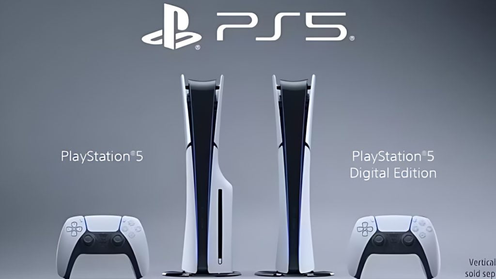 Sony ps5 slim models side by side comparison to ps5 standard